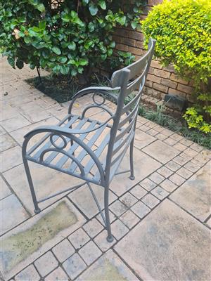 Outdoor iron chairs