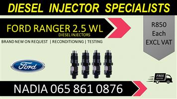 FORD RANGER 2.5 WL DIESEL INJECTORS FOR SALE OR TO RECON  - HIGH QUALITY