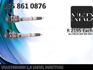 VOLKSWAGEN 1.6 DIESEL INJECTORS FOR SALE WITH WARRANTY & TEST REPORTS