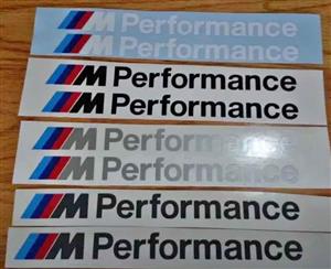 BMW E Series M Performance stickers decals