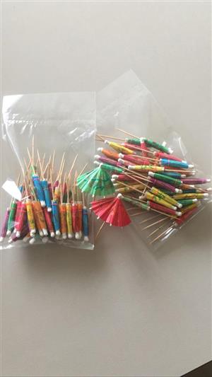 Umbrella Toothpicks to Clear