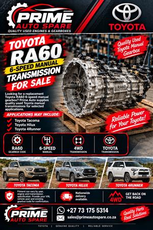 Toyota RA60 6-Speed Manual Transmission For Sale.
