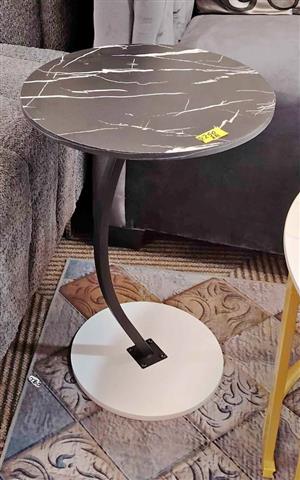 Black and white side table
