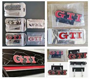 VW GTI front and back badges emblems