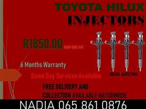 TOYOTA HILUX DIESEL INJECTORS FOR SALE RECONED AND TESTED