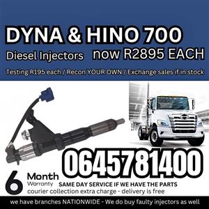 Dyna & Hino 700 diesel injectors for sale