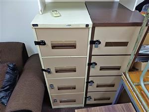 4 Drawer steel cabinets x 2