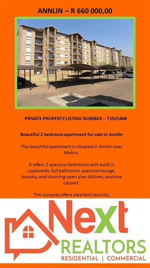 Stunning 2 bedroom apartment in Annlin