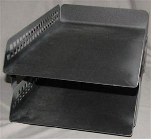 Black Metal 2-Tier Letter Tray