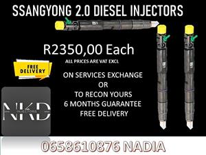 SSANGYONG 2.0 DIESEL INJECTORS FOR SALE OR RECON WITH WASHERS