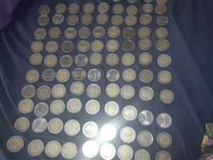 Nelson Mandela R5 coins and old coins 