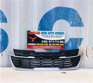 Kia Seltos radiator grill with silver trimming (2025)