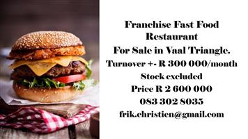 Fast food Restaurant for Sale in the Vaal Triangle.
