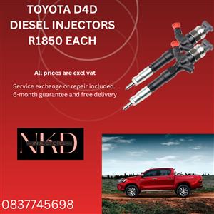 TOYOTA D4D - QUALITY DIESEL INJECTORS AVAILABLE FOR SALE & RECONDITIONING!