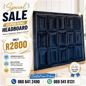 Super king and queen size headboards 
