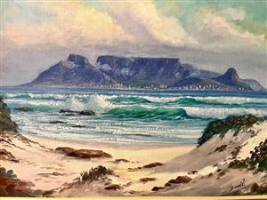 Beautiful David Allen oil painting large
