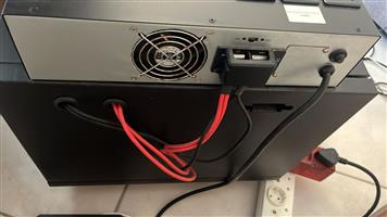 Inverter with 2 lithium batteries and control box