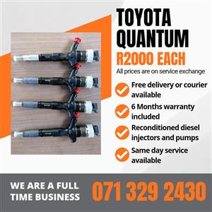 TOYOTA QUANTUM 2.5 INJECTORS FOR SALE WITH WARRANTY 
