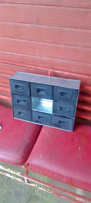 Galvanised 8 cabinet draw custom wall mounted cabinet