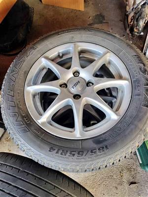 13 inch TSW Wheels with tyres