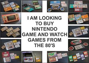 Looking to Buy Nintendo Game and Watch Games 