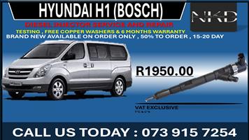 Hyundai H1 Bosch Diesel Fuel Injectors 