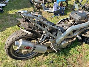 Suzuki SV 650 stripping for spares. Meyerton bike scrapyard new and secondhand spares. Andre