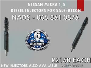 NISSAN MICRA 1.5 DIESEL INJECTORS FOR SALE OR TO RECON