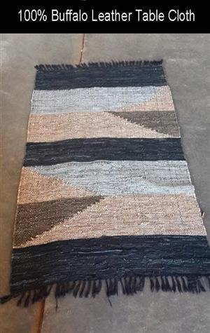 Buffalo leather table cloth