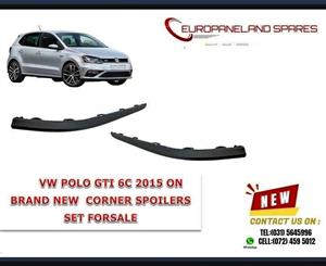 VW POLO 6C GTI 2015 ON BRAND NEW FRONT BUMPERS CORNER SPOILERS SET FORSALE