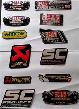 Motorcycle Exhaust Stickers