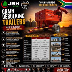 New Grain debulking trailers for sale at Mad Farmer SA