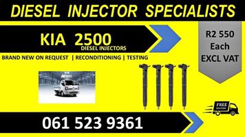 HIGH QUALITY RECONDITIONED DIESEL INJECTORS FOR KIA 2500 - 6 MONTHS WARRANTY INCLUDED