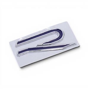 Mk8 R Design Rear Badge - Blue & Chrome (65x35mm)