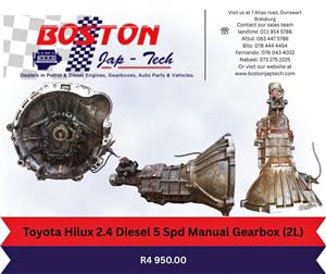 Toyota Hilux 2.4 Diesel 5 Spd Manual Gearbox (2L)
