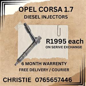 Opel corsa 1.7 Diesel Injectors for sale with 6month Warrenty