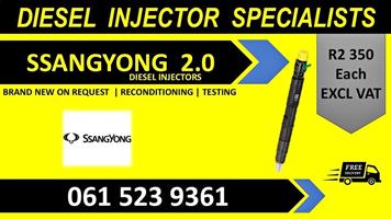 HIGH QUALITY DIESEL INJECTORS FOR SSANGYONG 2,0 - 6 MONTHS WARRANTY INCLUDED