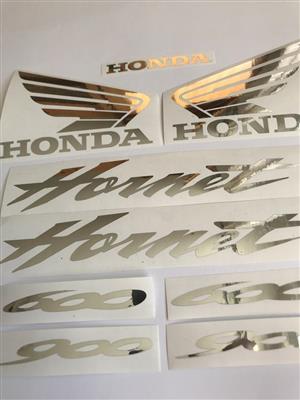 HONDA HORNET 600 - 900 aftermarket custom decals stickers Nickel version 