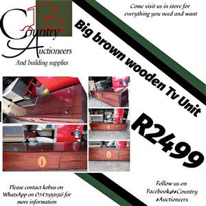 Big brown wooden Tv Unit