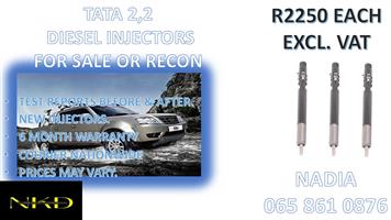 DIESEL INJECTORS FOR SALE FOR TATA 2.2 - REBUILD AND TESTED
