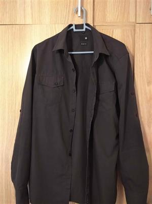 Large slim fit charcoal colour shirt for sale