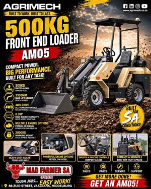 New Agrimech AM front end loaders for sale at Mad Farmer SA
