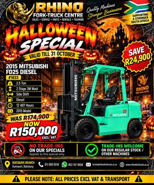Diesel Forklift 2015 Mitsubishi FD25 (1833)