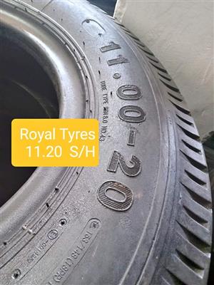 11.00-20 SECONDHAND TUBE TYRES IN STOCK