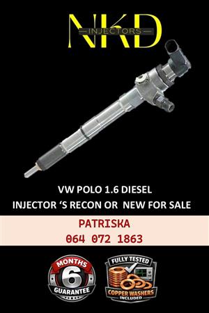 NEW & RECONDITIONED DIESEL INJECTORS - VW POLO 1,6 