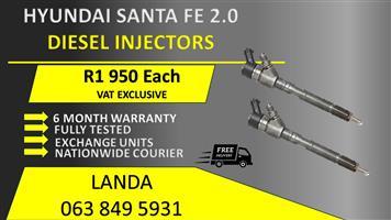 HYUNDAI SANTA FE 2.0 DIESEL INJECTORS FOR SALE OR RECON WITH 6 MONTH WARRANTY 