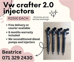 VW CRAFTER 2.0 INJECTORS FOR SALE WITH WARRANTY INCLUDED 