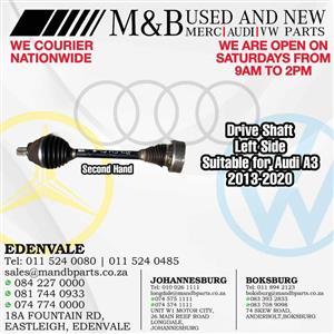 Drive Shaft Left Side (Second Hand) Suitable for Audi A  Part Number: 1K0 407285