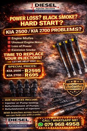 KIA 2500/KIA 2700 DIESEL INJECTOR SERVICES
