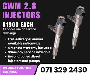 GWM 2.8 INJECTORS FOR SALE WITH WARRANTY INCLUDED 